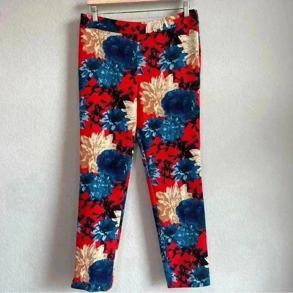 Talbots Chatman Women's Floral Ankle Slim Leg Side Zipper Tapered Pants Size 6 - Picture 3 of 10